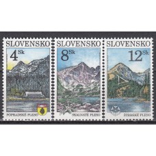 Eslovaquia Correo 1996 Yvertg 220/22 ** Mnh Montañas y Lagos