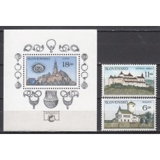 Eslovaquia Correo 1998 Yvert 263/64+ Hoja 10 ** Mnh Bellezas de Eslovaquia - Castillos