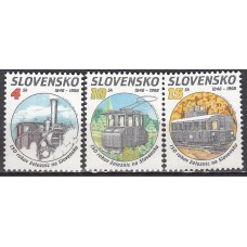 Eslovaquia Correo1998 Yvert 276/78 ** Mnh Trenes