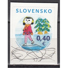 Eslovaquia Correo 2009 Yvert 543 ** Mnh Navidad Autoadhesivo