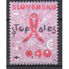 Eslovaquia Correo 2010 Yvert 567 ** Mnh Lucha contra el Sida - Medicina