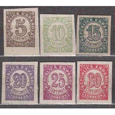 España Variedades 1938 Edifil 745/50Gs (*) Mng Papel gris sin dentar