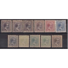 Filipinas Sueltos 1890 Edifil 76/85+87 * Mh