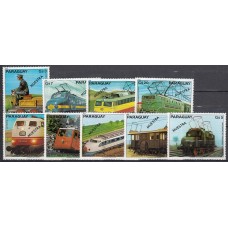 Paraguay - Correo 1979 Yvert 1807/13+A.853/4 Muestra ** Mnh Trenes