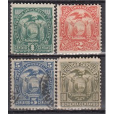 Ecuador Correo 1887 Yvert 15/18 usado