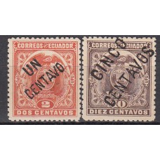 Ecuador Correo 1899 Yvert 125/26 (*) Mng