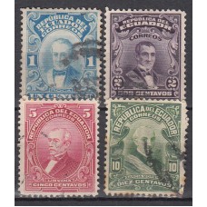 Ecuador Correo 1925 Yvert 236/39 usado Personajes