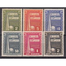 Ecuador Correo 1939 Yvert 380/85  * Mh