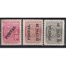 Ecuador Correo 1951 Yvert 538/39A * Mh