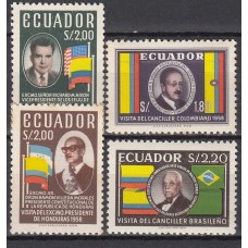 Ecuador Correo 1958 Yvert 637/40 ** Mnh Presidentes