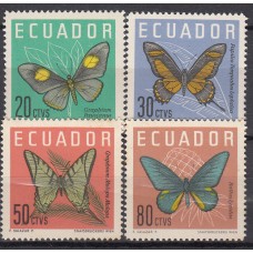 Ecuador Correo 1964 Yvert 716/19 ** Mnh Fauna - Mariposas