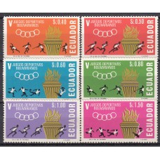 Ecuador Correo 1965 Yvert 738/43 ** Mnh Juegos Deportivos Panamericanos