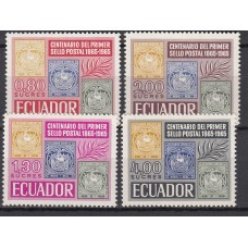 Ecuador Correo 1965 Yvert 744/47 ** Mnh Centenario del Sello