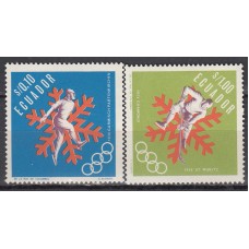 Ecuador Correo 1967 Yvert 769/70 * Mh Juegos Olimpicos de Grenoble - Deportes