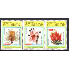 Ecuador Correo 1986 Yvert 1101/3 ** Mnh Flores