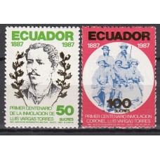 Ecuador Correo 1987 Yvert 1135/36 ** Mnh Personaje