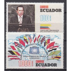 Ecuador Correo 1992 Yvert 1238/39 ** Mnh Personajes