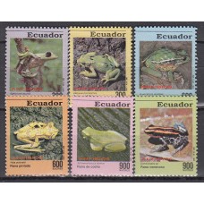 Ecuador Correo 1993 Yvert 1260/65 ** Mnh Fauna - Anfibios