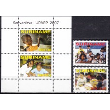 Surinam Correo 2007 Yvert 1923/24+Hoja 106 ** Mnh Upaep