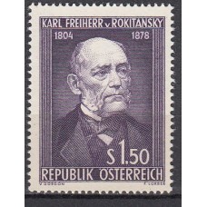 Austria Correo 1954 Yvert 831 ** Mnh Karl von Rokitansky - Personaje