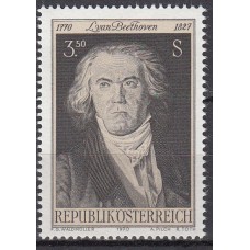 Austria Correo 1970 Yvert 1181 ** Mnh 200 aniversario Nacimiento de Van Beethoven - Personaje - Música