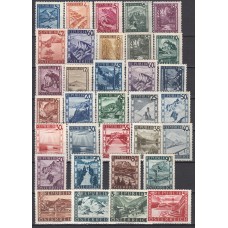 Austria Correo 1945-47 Yvert 600/632 ** Mnh (33 valores) Paisajes