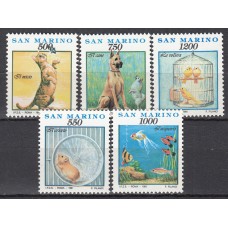 San Marino Correo 1991 Yvert 1273/77 ** Mnh Fauna