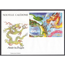 Nueva Caledonia SPD FDC Yvert Hb 23 - Año del dragon serpiente 2000