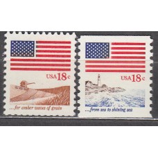 Estados Unidos Correo 1981 Yvert 1312/13 ** Mnh Banderas