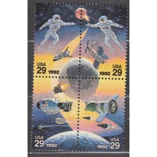 Estados Unidos Correo 1992 Yvert 2017/20 ** Mnh Conquista del Espacio - Astro