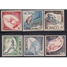 Monaco - Correo 1952 Yvert 386/91 ** Mnh Olimpiadas de Helsinki