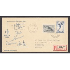 Finlandia Sobre Primer Dia FDC Yvert 469/470 - Matasello Helsinki 1958