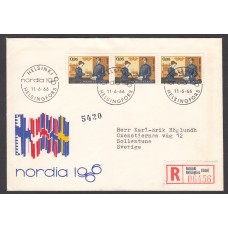 Finlandia Sobre Primer Dia FDC Yvert 584 - Matasello Helsinki 1966