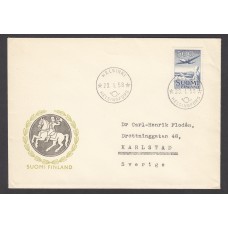 Finlandia Sobre Primer Dia FDC Yvert Aereo 4 - Matasello Helsinki 1958