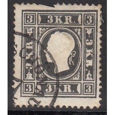 Austria Correo 1858 Yvert 12 usado Defectos