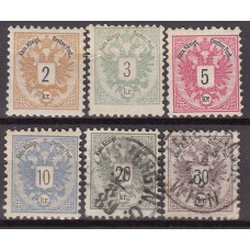 Austria Correo 1883 Yvert 40/45 */usado Mh/usado