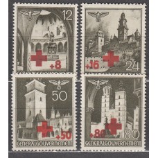 Polonia Ocupacion Alemana Correo Yvert 68/71 ** Mnh Cruz Roja