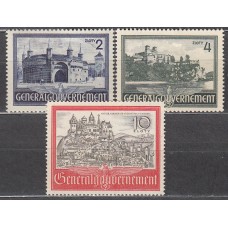 Polonia Ocupacion Alemana Correo Yvert 79/81 ** Mnh Castillo