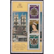 Penrhyn Correo Yvert 100/102 Hojita ** Mnh 25 Aniversario Coronación Isabel II