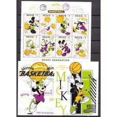 Nevis Correo Yvert 1181/88+H,154/55 ** Mnh Walt Disney - Deportes