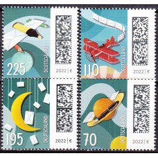 Alemania Federal Correo 2022 Yvert 3455/58 ** Mnh Carta en Orbita