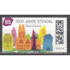 Alemania Federal Correo 2022 Yvert 3478 ** Mnh Stendal 1000 Años