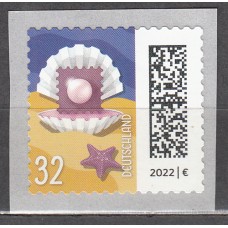 Alemania Federal Correo 2022 Yvert 3486 ** Mnh Definitivo Letra Perla Adhesivo de Rollo