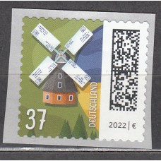 Alemania Federal Correo 2022 Yvert 3487 ** Mnh Definitivo Carta del Molino Adhesivo de Rollo