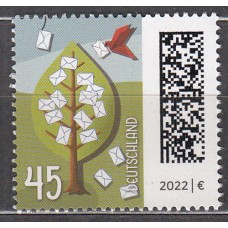 Alemania Federal Correo 2022 Yvert 3484 ** Mnh Definitivo Carta Arbol