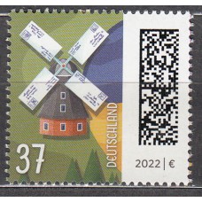 Alemania Federal Correo 2022 Yvert 3483 ** Mnh Definitivo Carta Molino