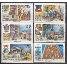 Chile - Correo 1994 Yvert 1221/6 ** Mnh  Escudos