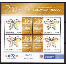 Colombia Correo 2021 Yvert 2413/14 ** Mnh Mexico-Colombia