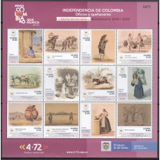 Colombia Correo 2021 Yvert 2363/74 ** Mnh Independencia XIII serie