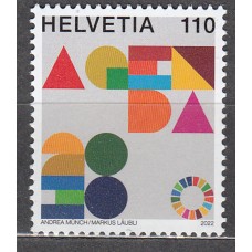 Suiza Correo 2022 Yvert 2731 ** Mnh Agenda 2030